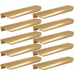 B&B 10 db 130 mm-es arany színű, lekerekített élfogantyú szekrényekhez (Z10 U108 L130 CZL)