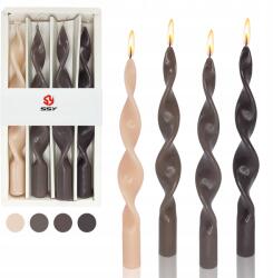  Barna, illatmentes, kúpos gyertyák, dekorációs, 25, 4 cm, 4 darabos szett (B0CHMG2CS7)