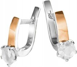 Lovrin 925-ös ezüst fülbevaló Elegáns Aranyozott lemezzel, női cirkónia kövekkel ajándék (60826700)