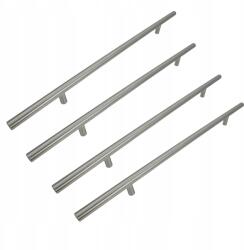 B&B 4 x Bútorfogantyú Reling 224 mm ezüst Szekrény- és fiókgomb fém (Z4 U101 L224 BS)