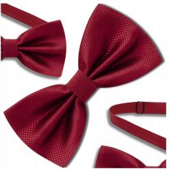 EdiBazzar Férfi csokornyakkendő bordó állítható csokornyakkendő elegáns klasszikus divatos minta (Muszka męska bordowa regulowana mucha)