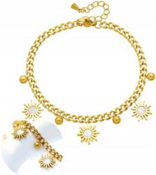 EdiBazzar Arany női karkötő, sebészeti acél, 18K arannyal bevonva, medállal (BRANSOLETKA ZE STALI CHIRURGICZNEJ 316L 18k)