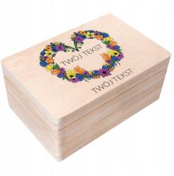 Creative Deco Fa ajándékdoboz anyukának születésnap esküvő évforduló gravírozás 30x20x14 (JANCDSD130BCUSTOMMDAYFLOWER2FBM)