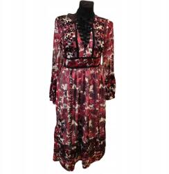 Topshop Ruha térdig érő midi stílusos nyári virágmintás piros 36 (UB000844)