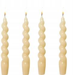 Spirális Kúpos Gyertyák Illatmentes Dekorációs Sárga 19 cm 4 db (B0CHMC8HW6)