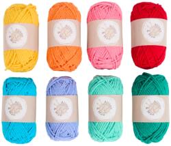 Alison & Mae Színes Fonal Készlet 100% Pamut Fonalak Horgoláshoz 8 Db 654 (2542587)