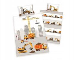 Herding Gyermek flanel ágynemű szett kiságyba Építkezés, 100/135+40/60 (2685207063)