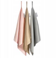 Qrown Selyem archoz szett, 3 db, 100% eperfa selyem, Pl készült (Jedwabny ręcznik zestaw 3 szt)