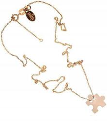 Lovrin Ezüstözött, aranyozott női nyaklánc 925 puzzle minta 2, 02g elegáns, divatos design (Lovrin 53747)