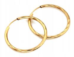 Lovrin Arany fülbevaló 585 mart kerek klasszikus zsanéros 25mm ajándékba 14 karátos (Lovrin)