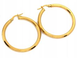 Lovrin Arany fülbevaló nagy karika 585 14k női 2.54g fényes elegáns