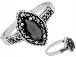 Lovrin Női gyűrű 925-ös ezüstből, elegáns design ajándékba, markazit kövekkel, r23 (45937149)