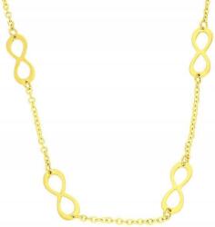 Lovrin Arany nyaklánc 585-ös finomságú, végtelen jellel divatos celeblánc (Lovrin 59440)
