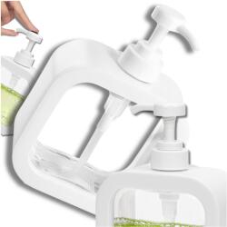 Fehér Szappanadagoló folyékony szappanhoz, 500 ml-es műanyag fürdőszobai/konyhai tartály (Biały Dozownik do mydła płynu pojemnik) - allegro - 1 080 Ft