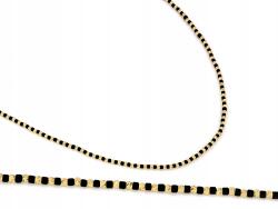Lovrin Arany nyaklánc golyókkal, 585-ös, négyszögletes kövekkel, r45 gyémántcsiszolású golyócskák (58743314)