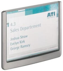 DURABLE Információs tábla, 149x105, 5 mm, DURABLE "CLICK SIGN", szürke (486137) - iroszer24