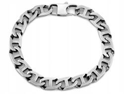 Lovrin Férfi karkötő, acél, 9.5mm vastag, 22-es méret, ékszer férfiaknak (56748111)