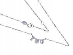 Lovrin 925-ös ezüst női nyaklánc "I love u" cirkónia kövekkel, ajándékba medállal (Lovrin 64674)