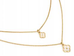 Lovrin Ezüst nyaklánc aranyozott gyöngyház berakással 5.59g 925 virágos r45 (62218182)