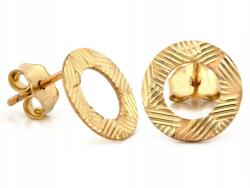 Lovrin Arany fülbevaló 585-ös finomságú, kerek, stekkeres, gyémántcsiszolású, 0, 93g, nőknek ajándékba