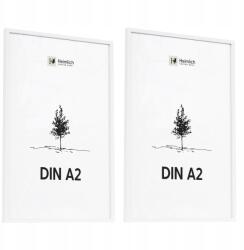  Képkeret Fotóknak, Posztereknek, Diplomáknak, Fa, Fehér, A2 (43, 7 x 61, 1 cm), 2 db (B0CQYT74PM)