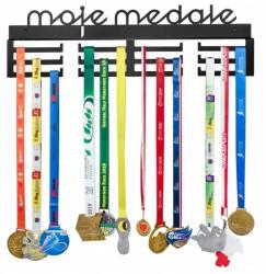  Fém medáltartó medálok felirattal 60cm fekete loft ajándék