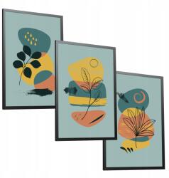 Modern 3 db-os poszter szett 50x70 Retro növények