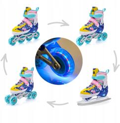 meteor 4 az 1-ben görkorcsolya Meteor Unicorn L 38-41 görkorcsolya jégkorcsolya görgős korcsolya Led kerekekkel (10146)