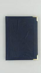  B6-os jegyzetfüzet, kézzel készített, Művészi Könyvkötészet, arany gravírozás lehetséges (IN-0004)