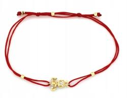 Lovrin Arany karkötő zsinórral, 585-ös, lány medállal és cirkónia kövekkel, zsinóros