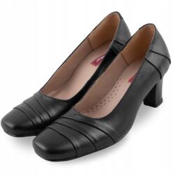 Modus Női Alkalmi Félcipő Fekete Elegáns Bőr Cipő 37-es méret (Półbuty Damskie Galowe 37)