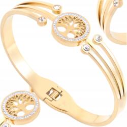  Merev karperec arany színű sebészeti acélból, 18K arannyal bevonva, női (BRANSOLETKA ZE STALI CHIRURGICZNEJ 316L 18k)