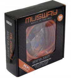 Musway MW10.5KIT Tápkábel Készlet Erősítőhöz, 10mm2 Ofc Réz (MW10.5KIT)