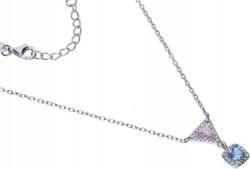 Lovrin Ezüst nyaklánc 925 háromszög cirkóniákkal 2, 65g medálokkal ajándék (Lovrin 51159)