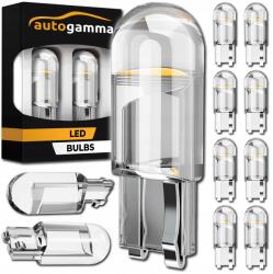 Auto Gamma W5W T10 Led izzók, erős fehér fényű, Sphere Cob 360, 8 darabos készlet