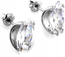 Lovrin 925-ös ezüst fülbevaló, csepp alakú, cirkónia köves, stekkeres (tűzős) könnycsepp forma