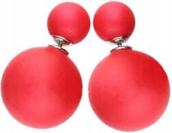 Lovrin Ezüst fülbevaló 925 kerek piros golyókkal 11, 13g Egyedi design ajándék (Lovrin 50131)