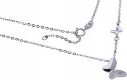 Lovrin Ezüst női nyaklánc 925 apró pillangó cirkónia kövekkel 2, 36g divatos minta (Lovrin 52849)