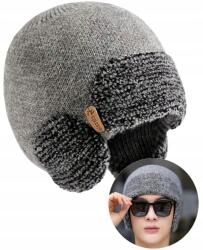 EdiBazzar Meleg sapka fülekkel, Uszatka férfi téli motoros beanie fülvédő sport (Zimowa Czapka Męska ciepła na uszy)