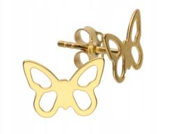 Lovrin Arany fülbevaló 585 finom, áttört mintás pillangókkal, 0, 70g, modern minta, 14 karátos (Lovrin 74052)