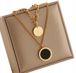  Női Aranyozott Boho Nyaklánc Celeb Stílusban 18K 316L Sebészeti Acélból (Elegancki Naszyjnik Kolia Celebrytka)