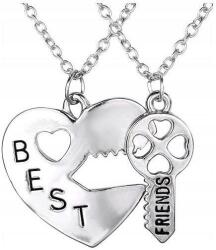 EdiBazzar Ezüst színű nyaklánc kulcs szív legjobb barát barátság (7541826759770)