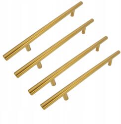 B&B 4 x Bútorfogantyú Reling 192 mm arany Szekrény fogantyú fémből (Z4 U101 L192 BZ)