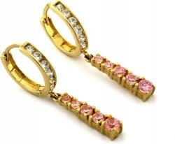 Lovrin Arany fülbevaló 585 függő karika pálcika cirkónia elegáns ajándéknak