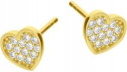 Lovrin Arany fülbevaló 585 Szív cirkónia kövekkel 0, 91g Dugós ajándékba (60828827)