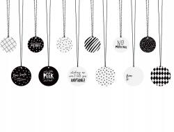 Party Deco Ajándék Kísérők 12 db Karácsonyi Címkék Díszítő Akasztó (ZDZ12)