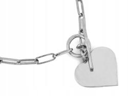 Lovrin Ezüst 925 nyaklánc szívvel, nagy szemekkel, 4.77g, 45-ös méret, ajándékba (60206430)