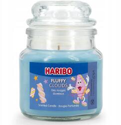 HARIBO Illatgyertya Fluffy Clouds - Habcukor illatú ajándékötlet Haribo 85 g (4262399024470)