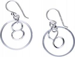 Lovrin Ezüst 925 karika fülbevaló végtelen jellel, egyedi design ajándékba (Lovrin 47182)