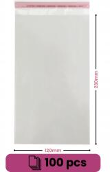 Netuno Celofán tasakok Fólia tasak 12x23cm borítéklapokhoz DL 100 db